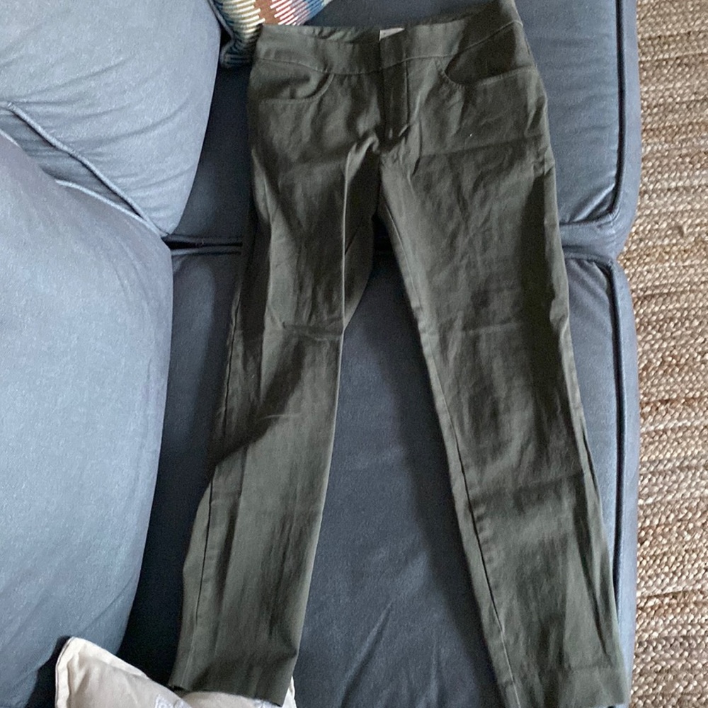 Olive green high rise skinny women’s pants
